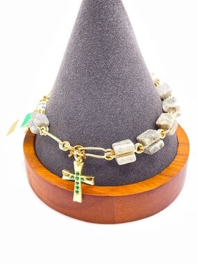 Irish Connemara Marble Rosary Bracelet New 8 3/4"